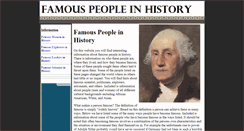 Desktop Screenshot of famous-people-in-history.com